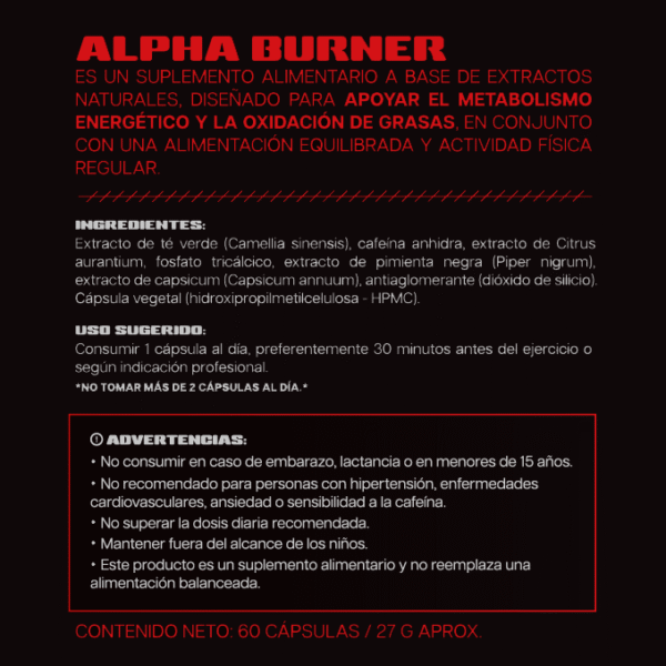 Alpha Burner Natural Beast - 60 cápsulas veganas
