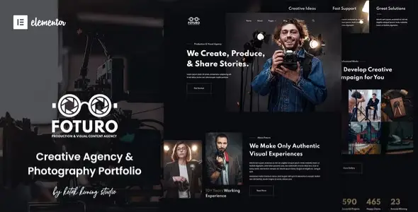 Foturo – Photography Portfolio & Creative Agency Elementor Template Kit