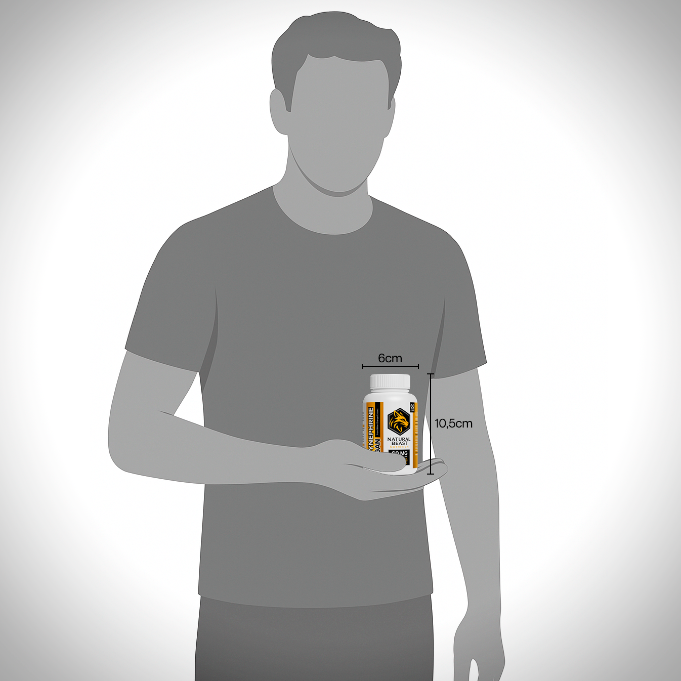 Pack 2 X P-sinefrina Natural Beast 60mg - 120 cápsulas veganas en total