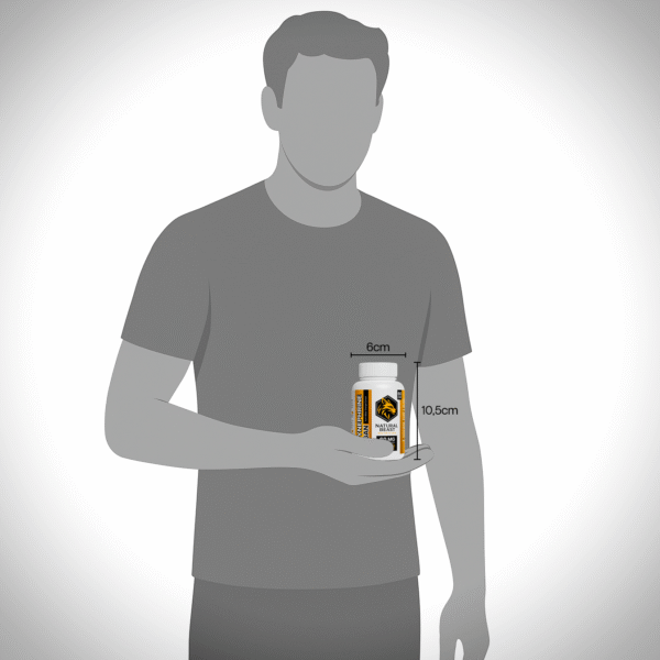 tamaño frasco P-sinefrina Natural Beast 60 mg - 60 cápsulas veganas