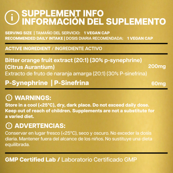P-sinefrina Natural Beast 60mg - 30 cápsulas veganas